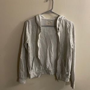 Light grey zip up sweater